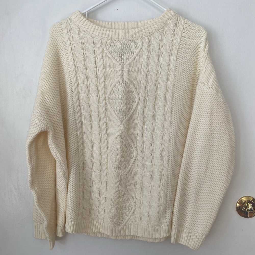 Cream Cable Sweater